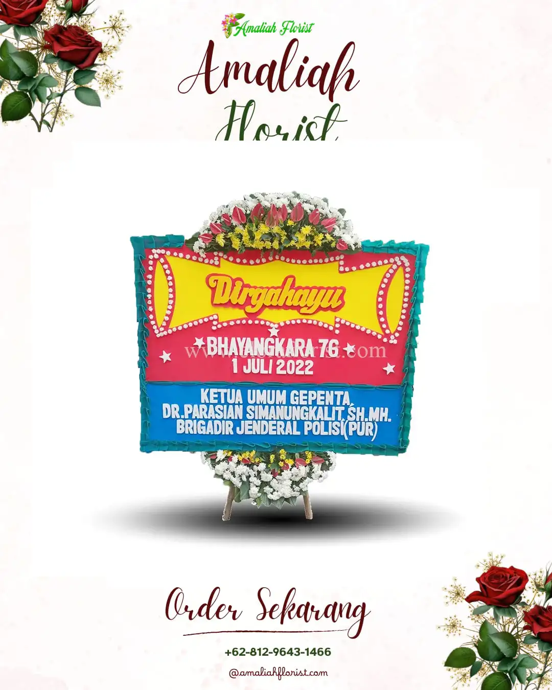 Papan Bunga HUT Ulang Tahun Panenjoan
